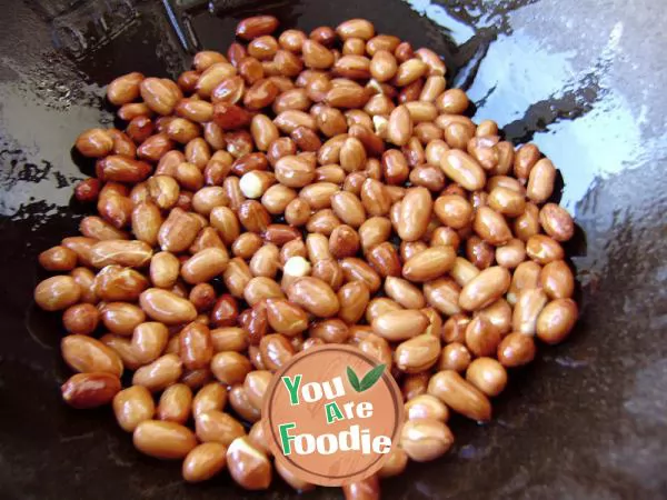 Home style cold dish -- vinegar spinach peanuts
