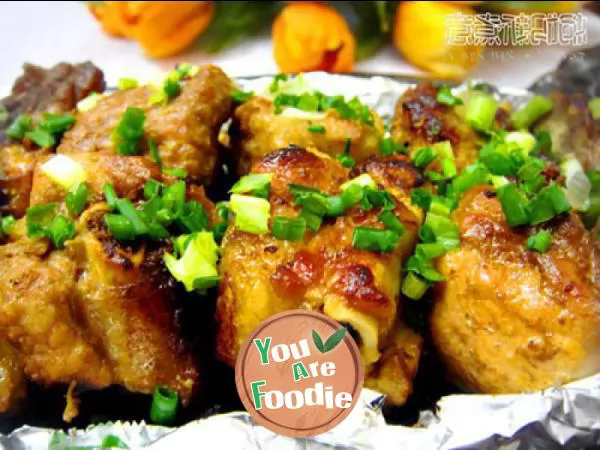 Iron plate garlic flavored bone
