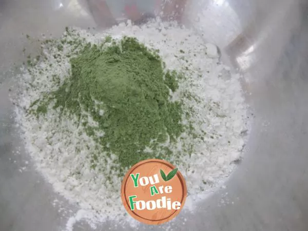 Green Polka Dot steamed bread