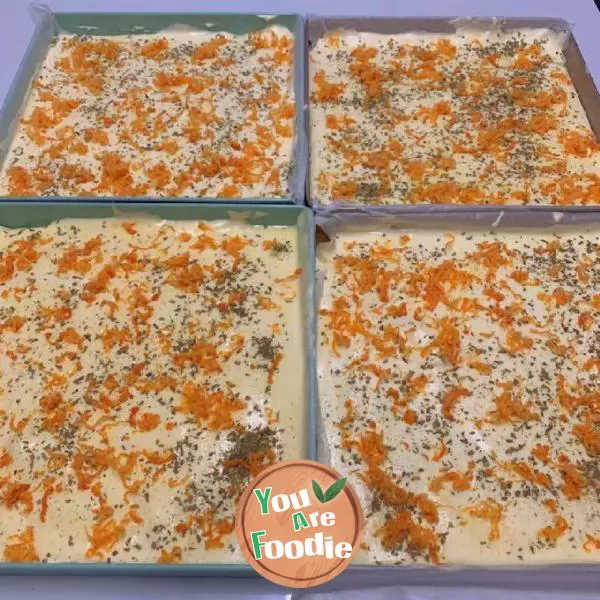 Make meat floss and scallion cake roll at home