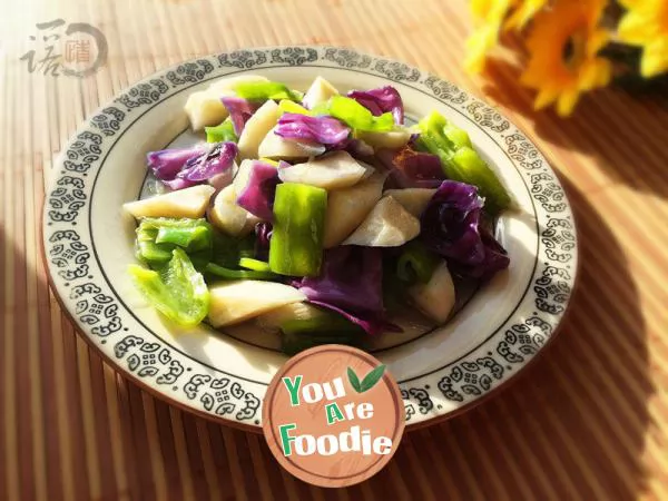 Fried tricolor vegetables