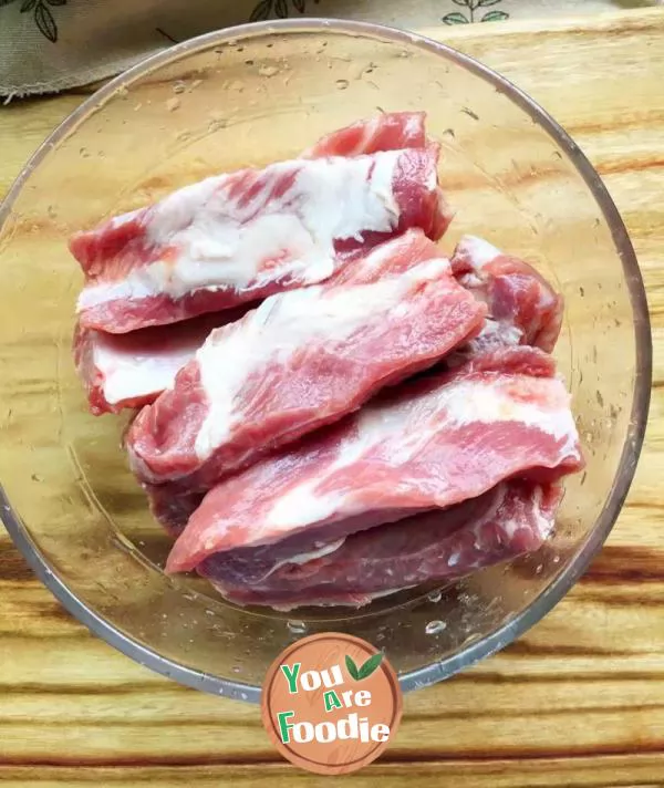 Roasted spareribs with honey