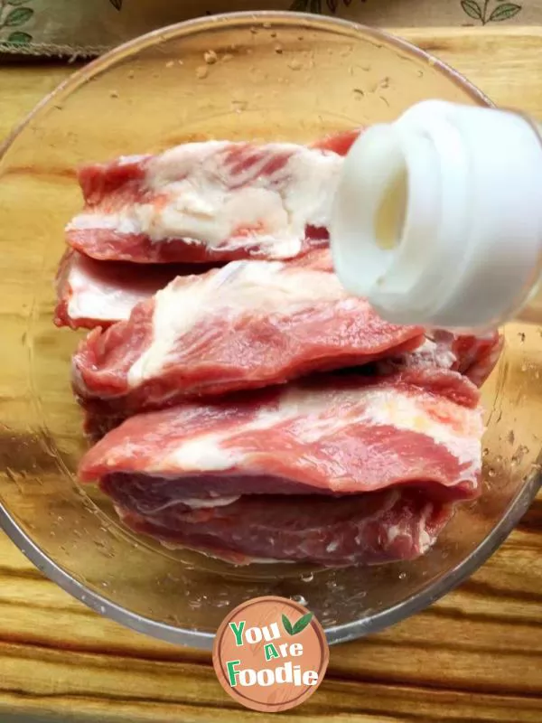 Roasted spareribs with honey