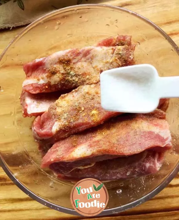 Roasted spareribs with honey