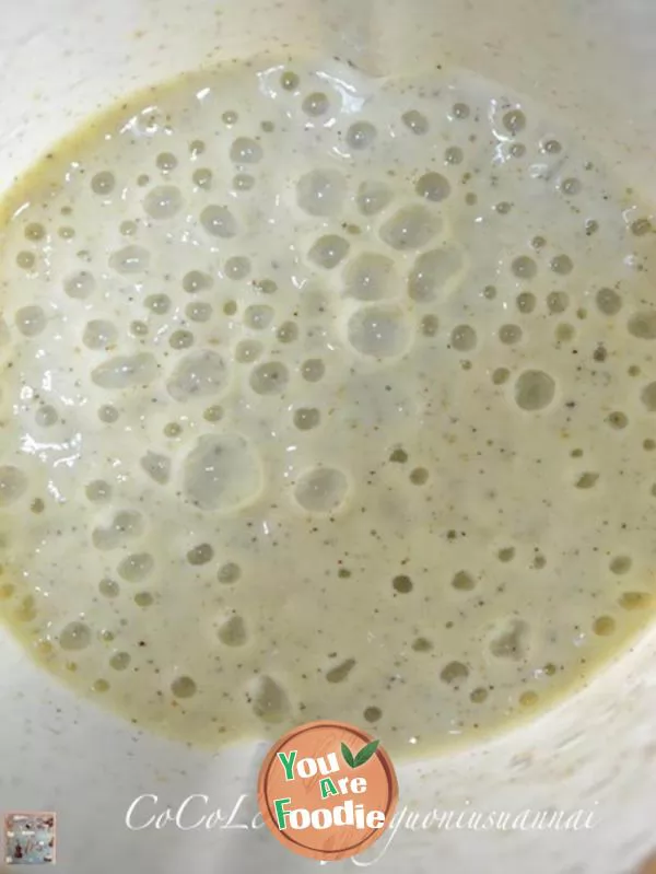 Green kiwi beef yogurt