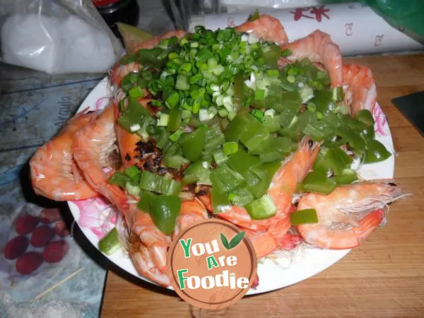 Steamed shrimp with vermicelli