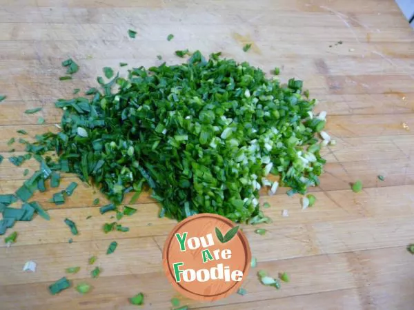 Spring vegetables - Fried Chinese leek dumplings