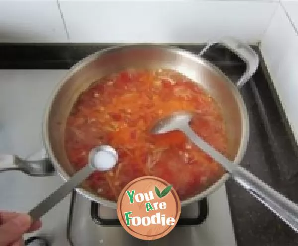 Tomato golden needle and egg soup