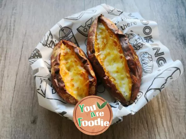 Baked Sweet Potato with Cheese