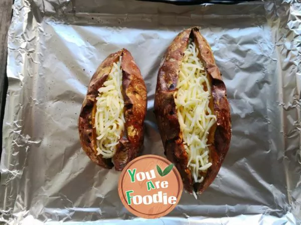 Baked Sweet Potato with Cheese