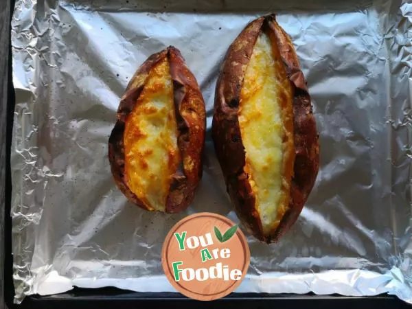 Baked Sweet Potato with Cheese