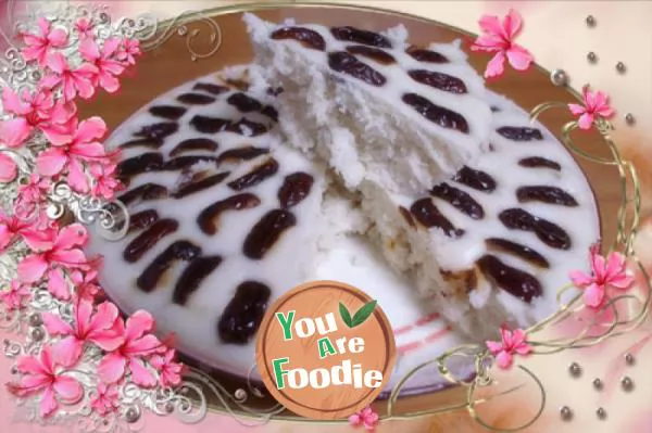 Coconut flavored jujube cake