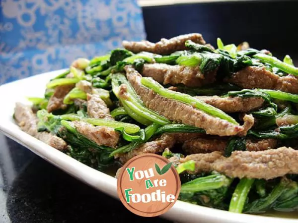 Blood tonifying vegetables -------------------------- stir fried pork liver with spinach