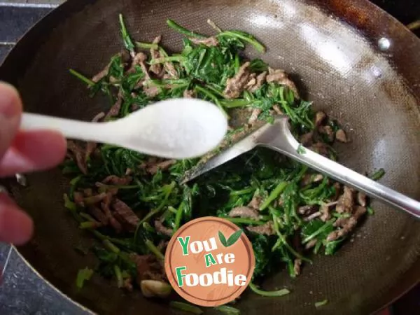 Blood tonifying vegetables -------------------------- stir fried pork liver with spinach