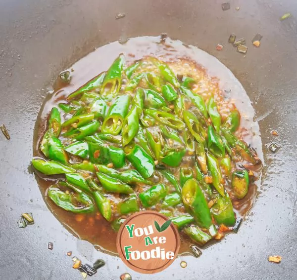 Fried preserved egg with chili