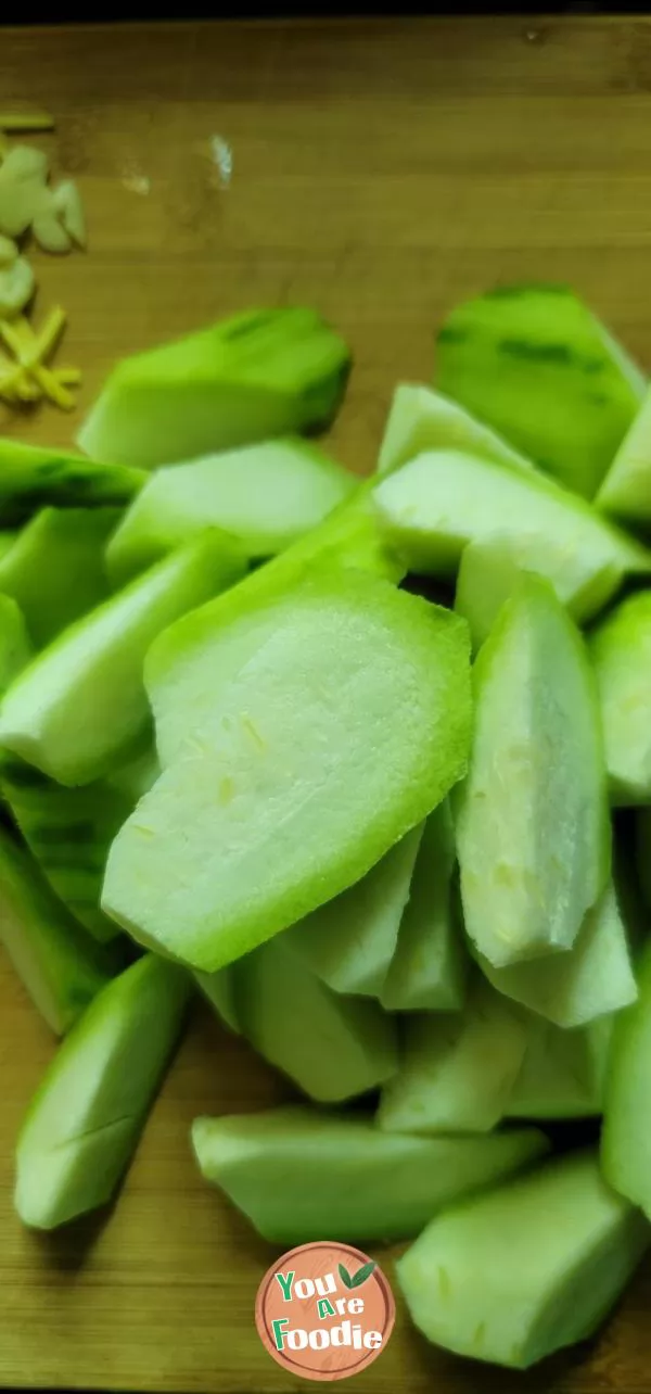 Sponge gourd soup with rice