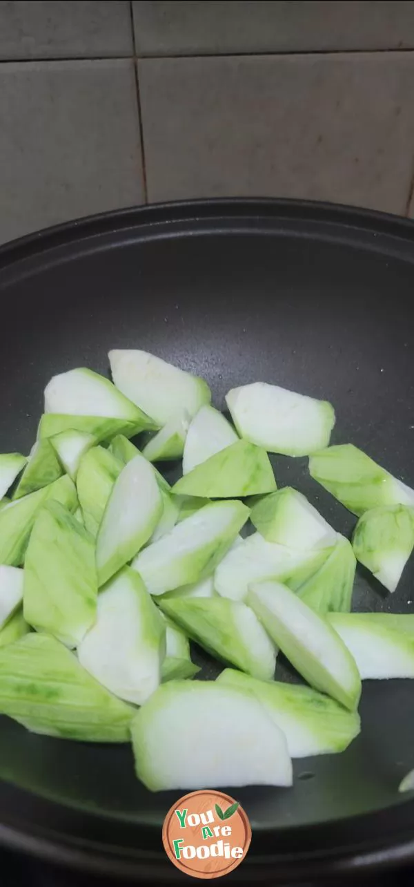 Sponge gourd soup with rice