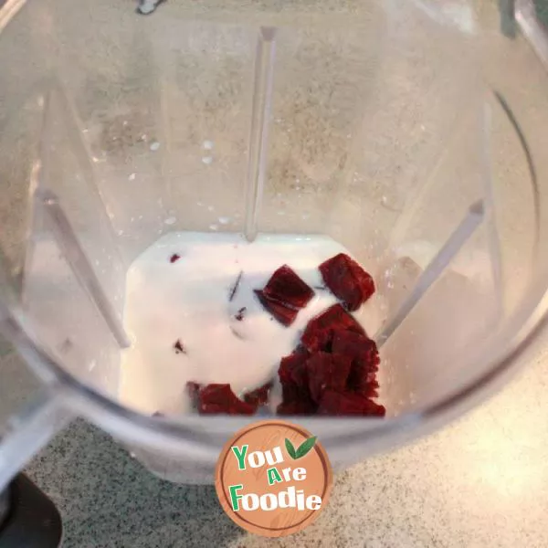 Healthy energy food for children ----- purple potato oatmeal milkshake
