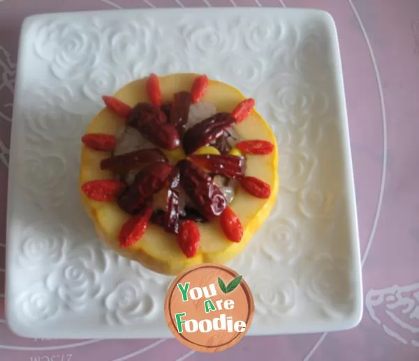 Glutinous rice double dates pumpkin cup