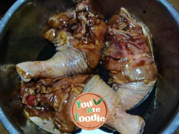 Crispy roast chicken leg