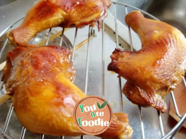 Crispy roast chicken leg