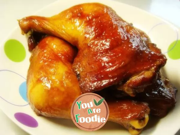 Crispy roast chicken leg