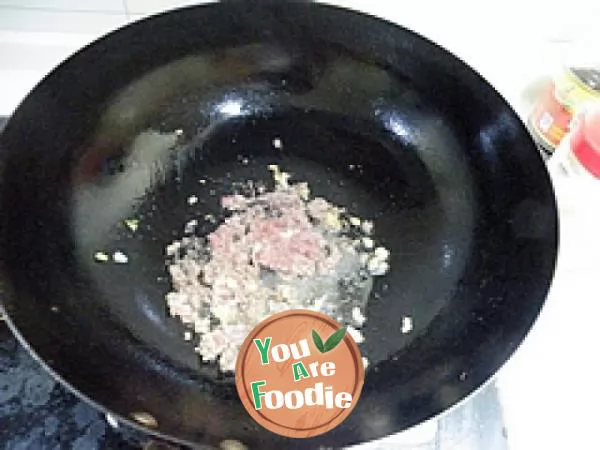 Minced beef with green beans