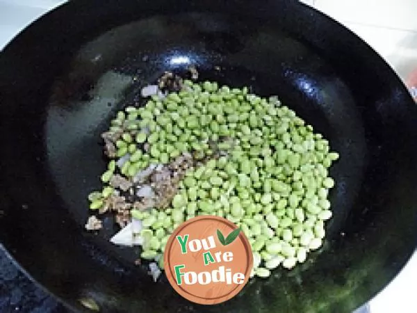 Minced beef with green beans