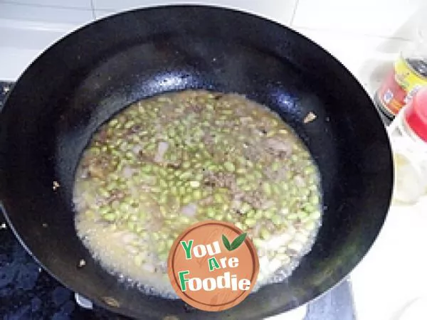 Minced beef with green beans