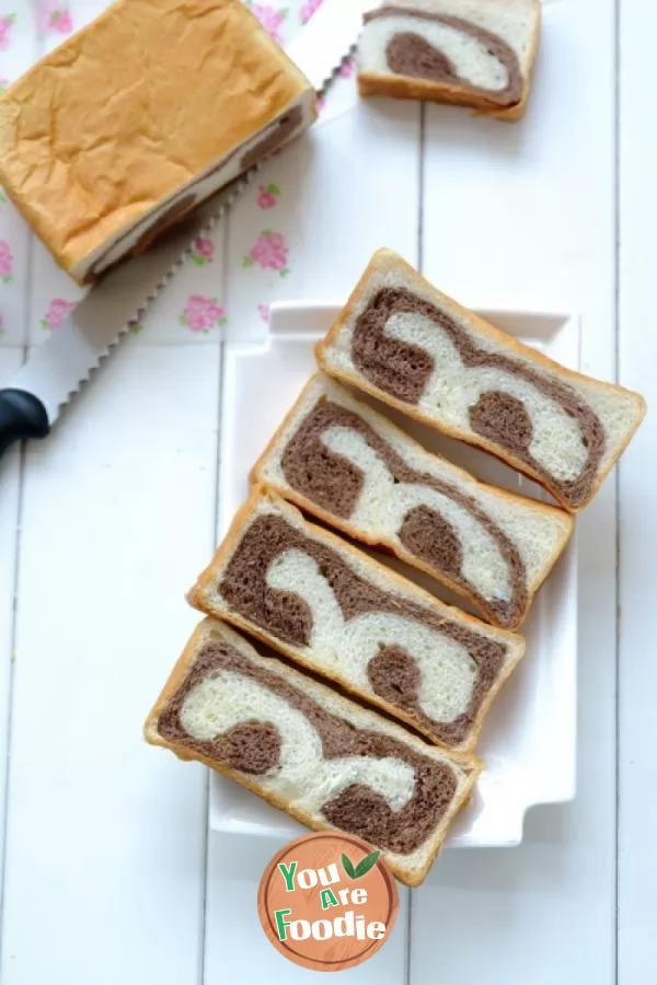 [tomato recipe] two color toast brick - pattern toast, ready for Christmas!