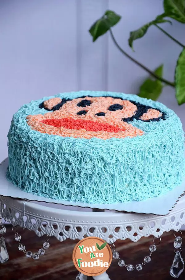 [‬ big mouth monkey cake] - cute cartoon cake (I)