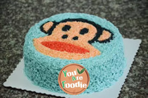 [‬ big mouth monkey cake] - cute cartoon cake (I)