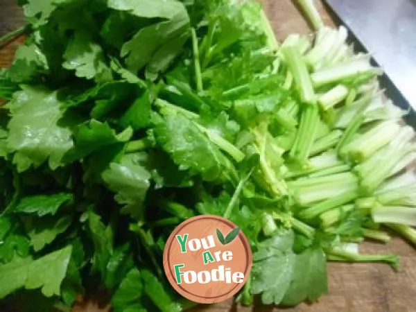 Fried celery with soybean protein