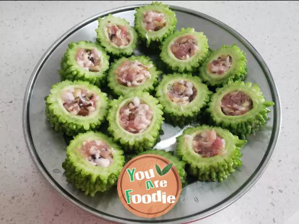 Bitter gourd stuffed meat