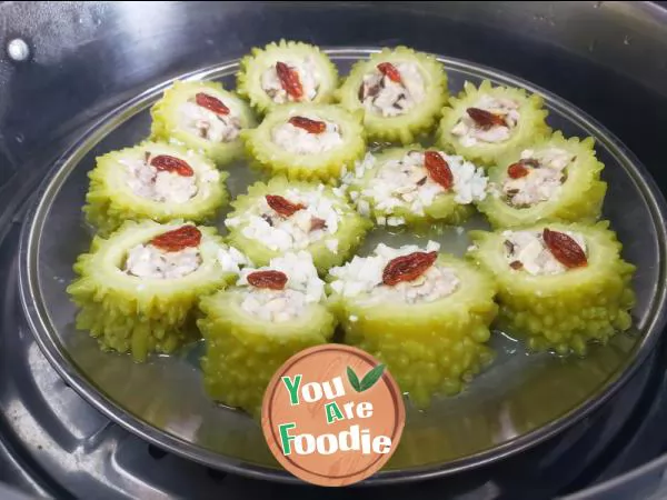 Bitter gourd stuffed meat