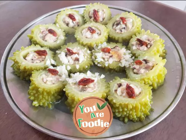 Bitter gourd stuffed meat