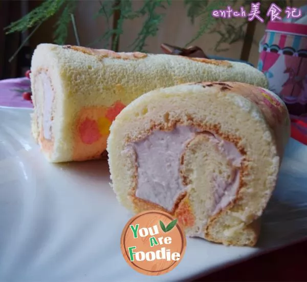 Hello Kitty cream cake roll