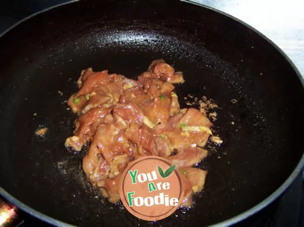 Simple delicacy -- fried pork slices with zucchini