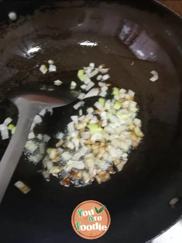 Green vegetable noodles in casserole