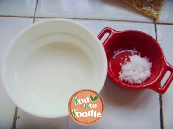 Milk flavored cereals paste