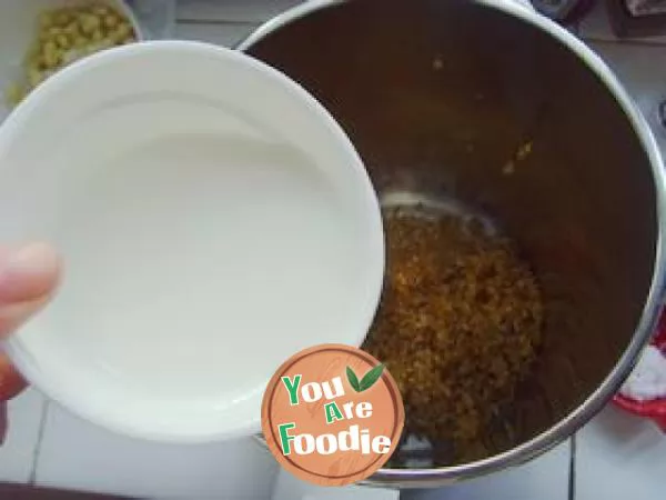 Milk flavored cereals paste