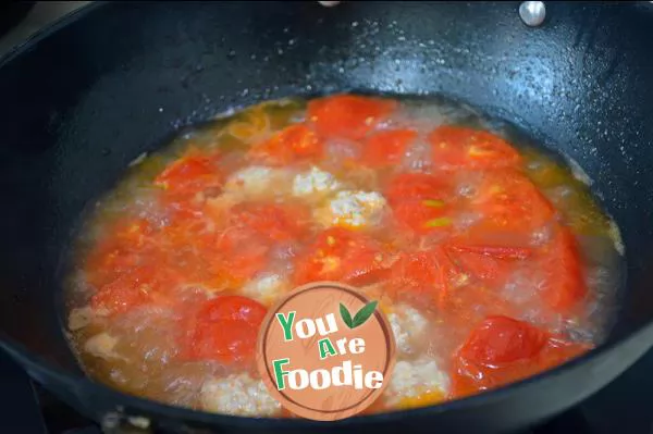Tomato meatball soup