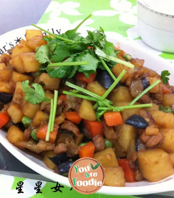 Next meal - diced potatoes with soy sauce