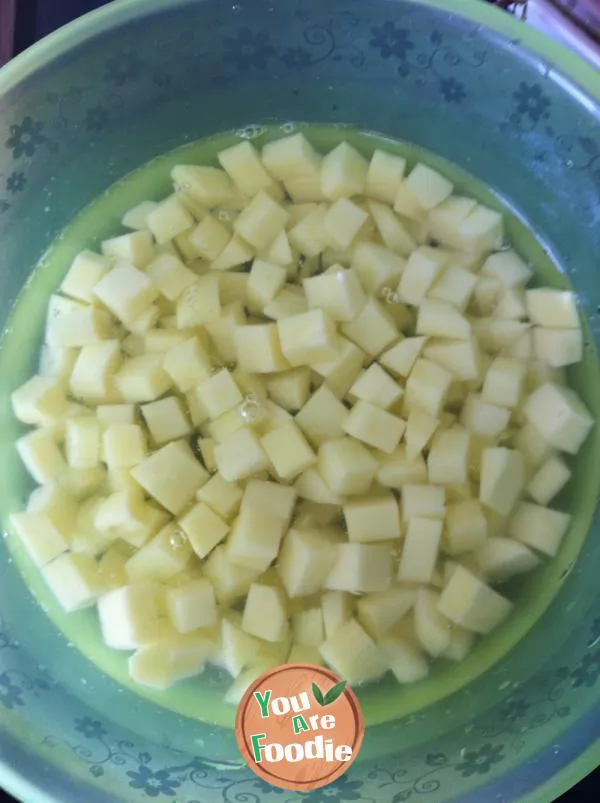 Next meal - diced potatoes with soy sauce