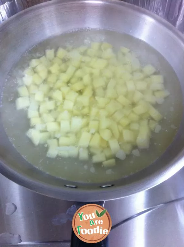 Next meal - diced potatoes with soy sauce