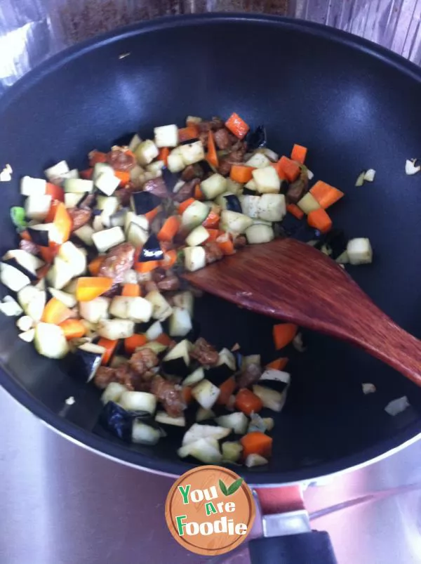 Next meal - diced potatoes with soy sauce