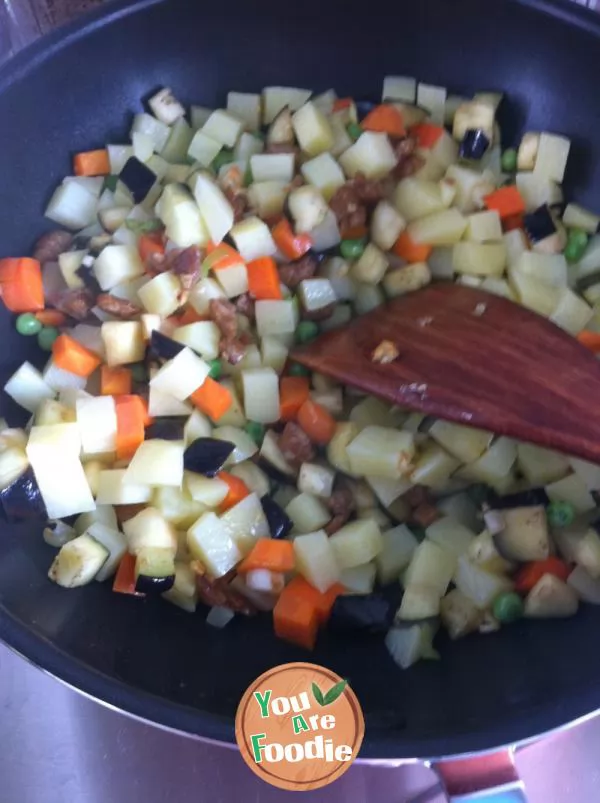 Next meal - diced potatoes with soy sauce