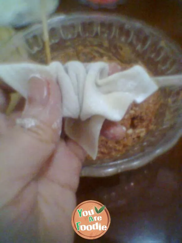 My home shredded egg wonton