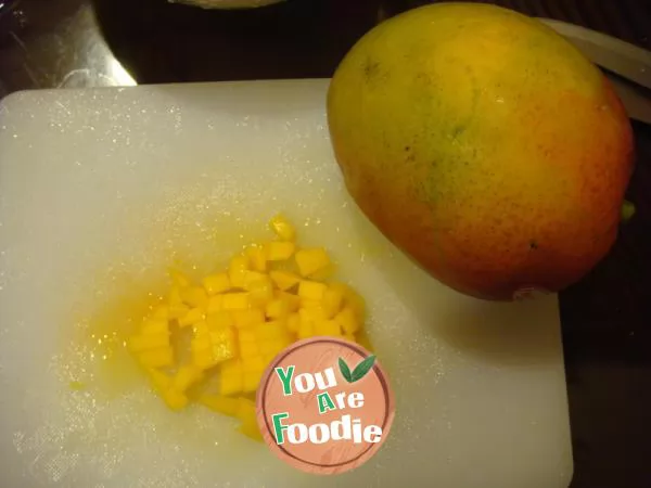 Fried Lamb Chop with mango and mint