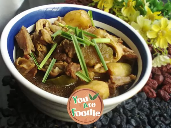 Lamb belly and beancurd in casserole